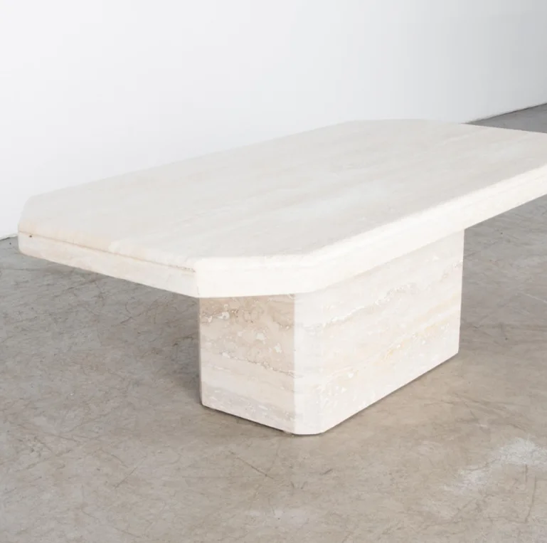 product ydstone modern coffee table for home living room decor natural colored travertine traditional countertops vanity tops table tops248-2