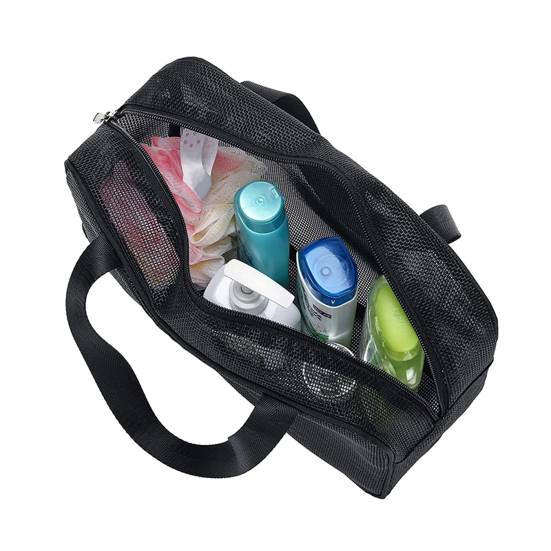 Mesh Shower Caddy Portable Toiletry Tote Travel Gym Bag Women Men
