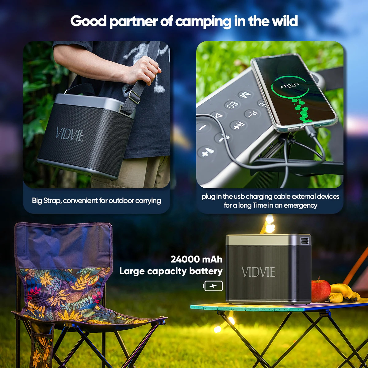 Vidvie Best Wireless Bluetooth Speakers For Outdoors VIDVIE High