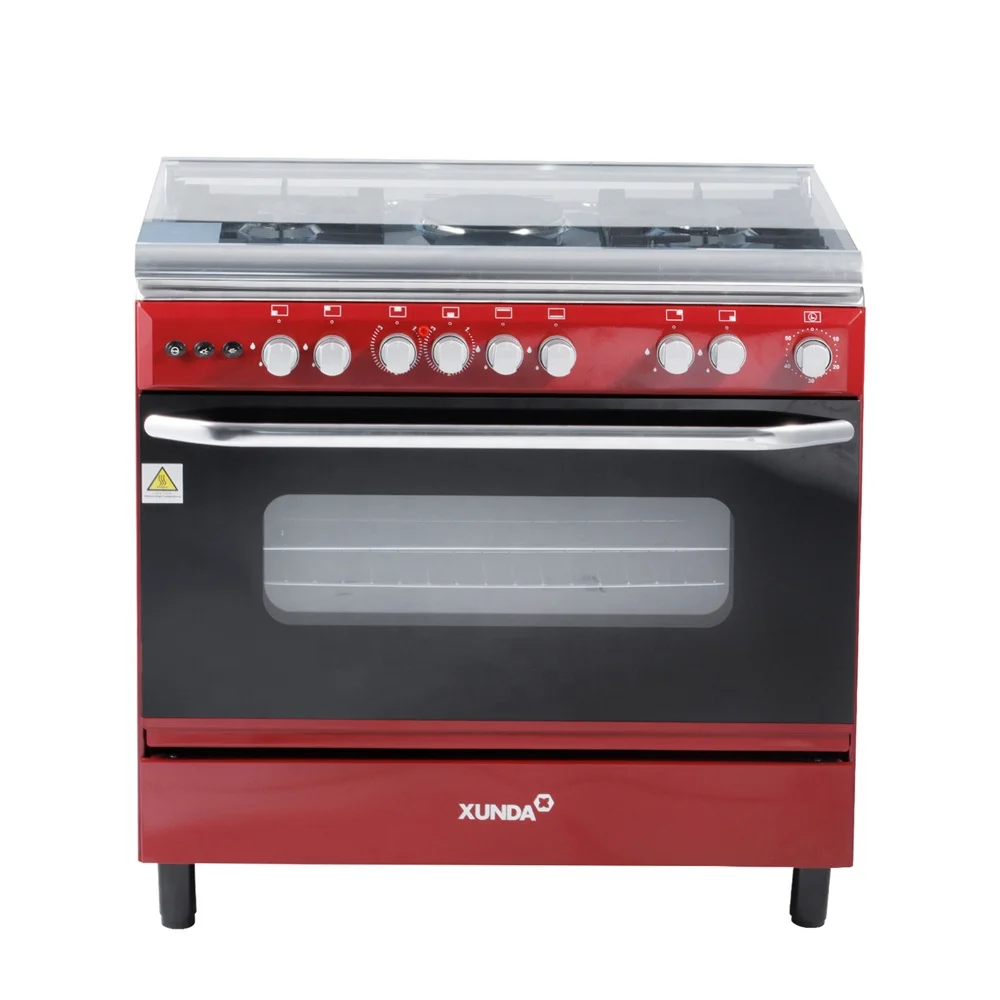Xunda Freestanding Electric Cooker Cooking Range Gas Cooker 4 Burner Stove and 2 Electric Plate With Oven