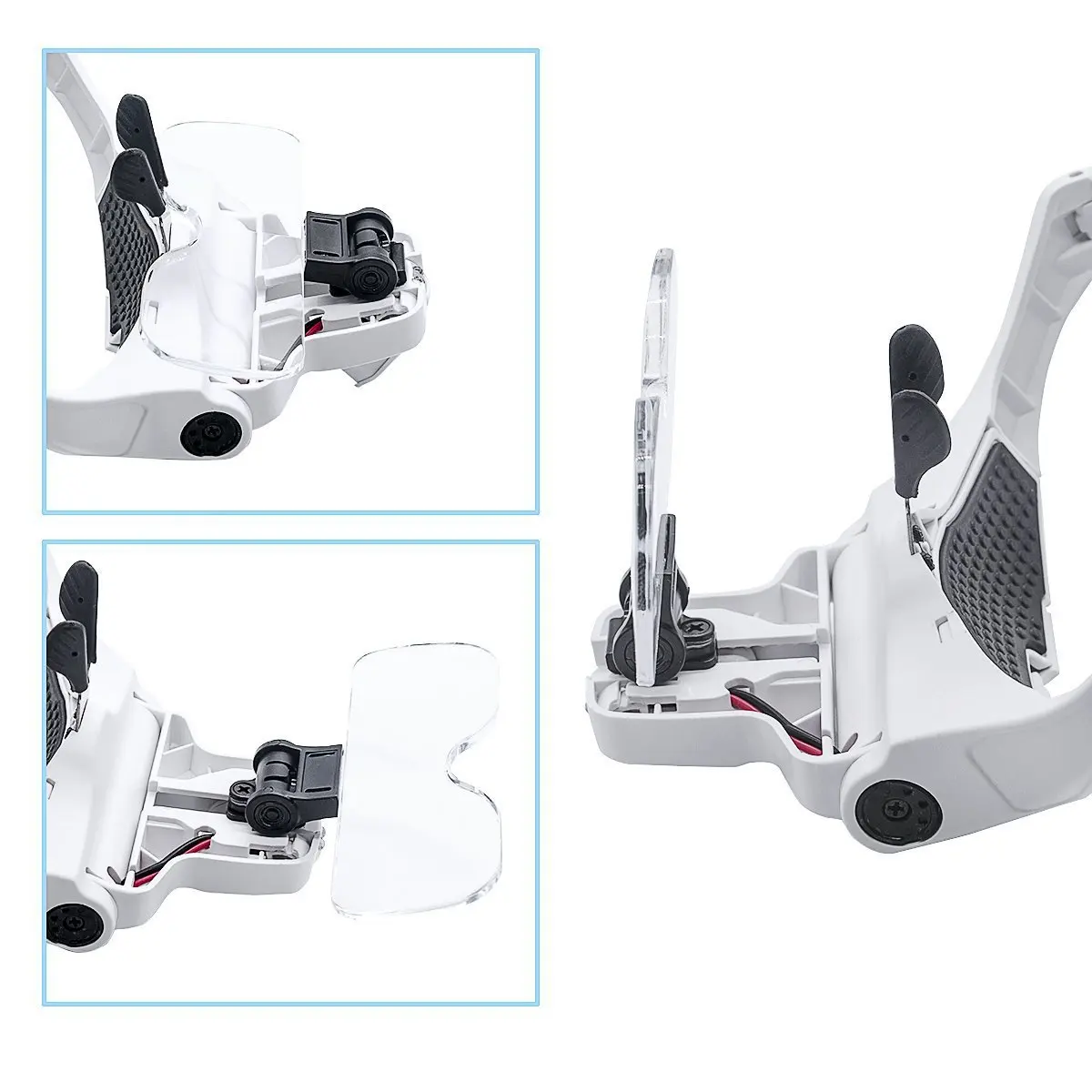 Head-Mounted Magnifier Loupe Reading Multi Lens Replacement With LED Light Magnifying Lens Grafted Sewing Tattoo Magnifying