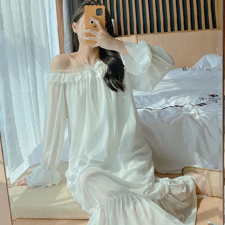 Lady Casual Lounge Wear Girl Nightgown Dress Princess Night Gown Pijama  Vestido Sweet Pajama Cotton Nightdress For Women - Buy Fall Sudadera Dama  Oversized Sweatshirt Sweat Shirt Pullover Tye Dye Women's Hoodies
