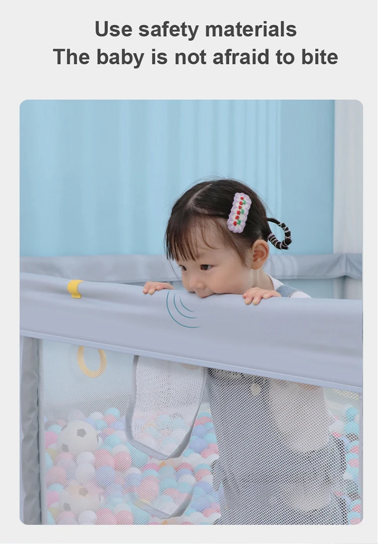 Large Baby Playpens With Ocean Balls And Cushions Indoor Crawling Kid