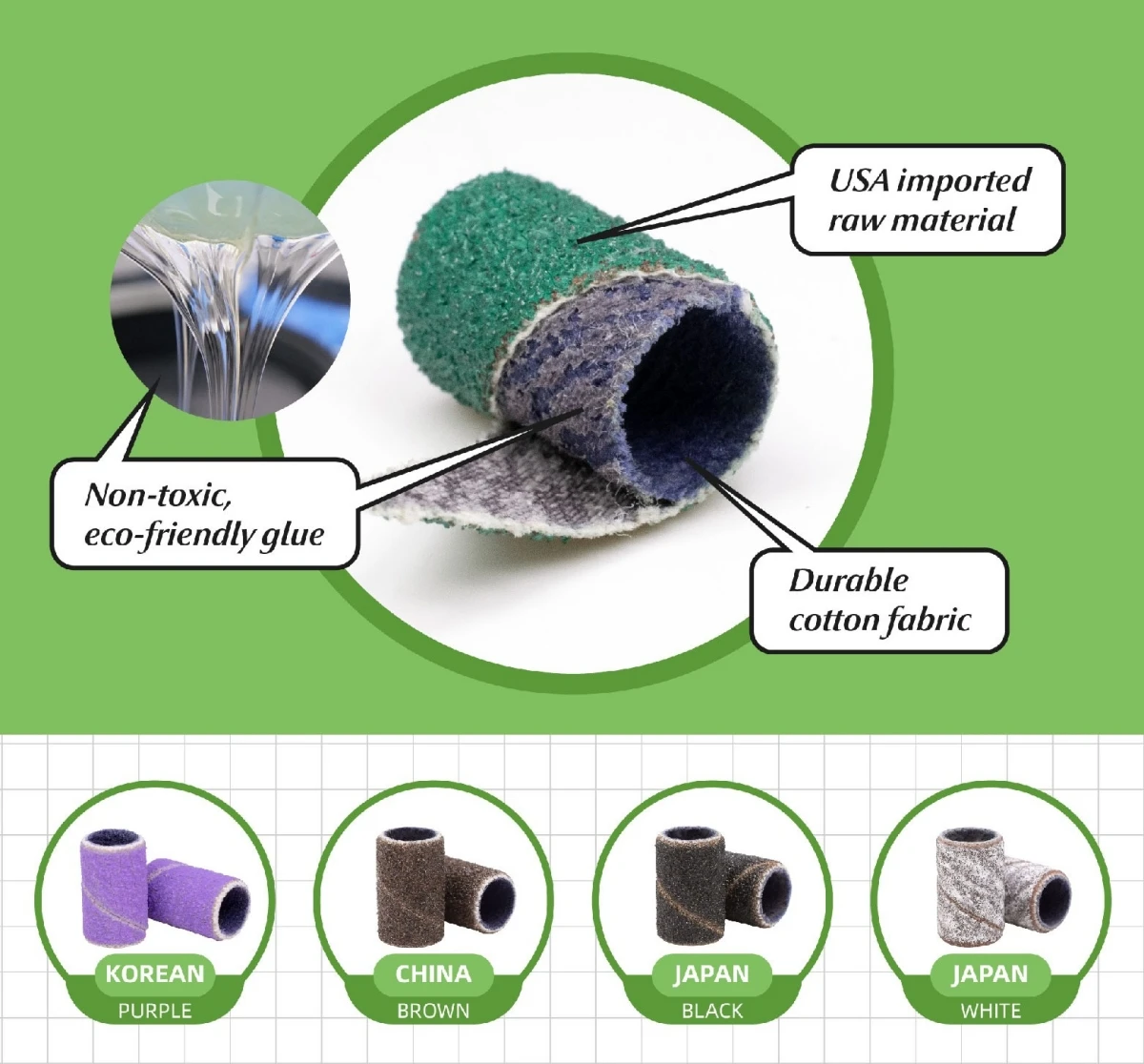 Professional White Zebra 80 100 120 150 180 240 320 400 Grit Nail Fine