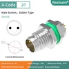 M8-A-2 male M8*1.0 shielded
