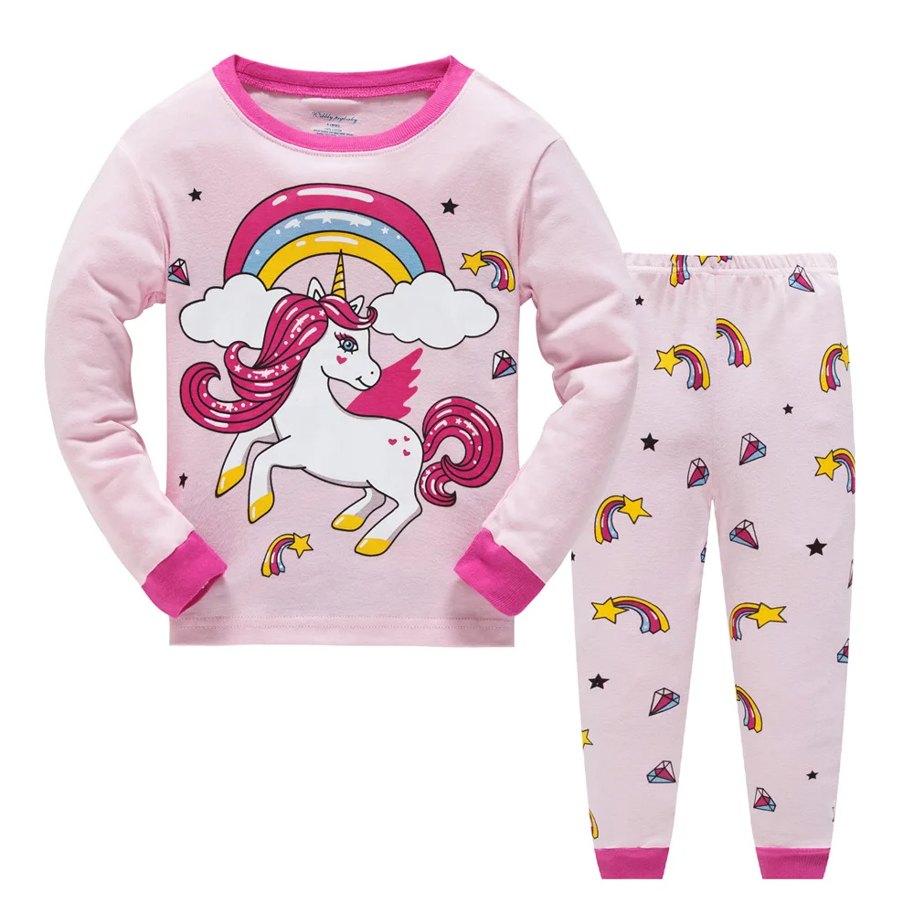 Custom Kids Pyjamas Solid Pajama Set For Kids Summer Cartoon Children ...