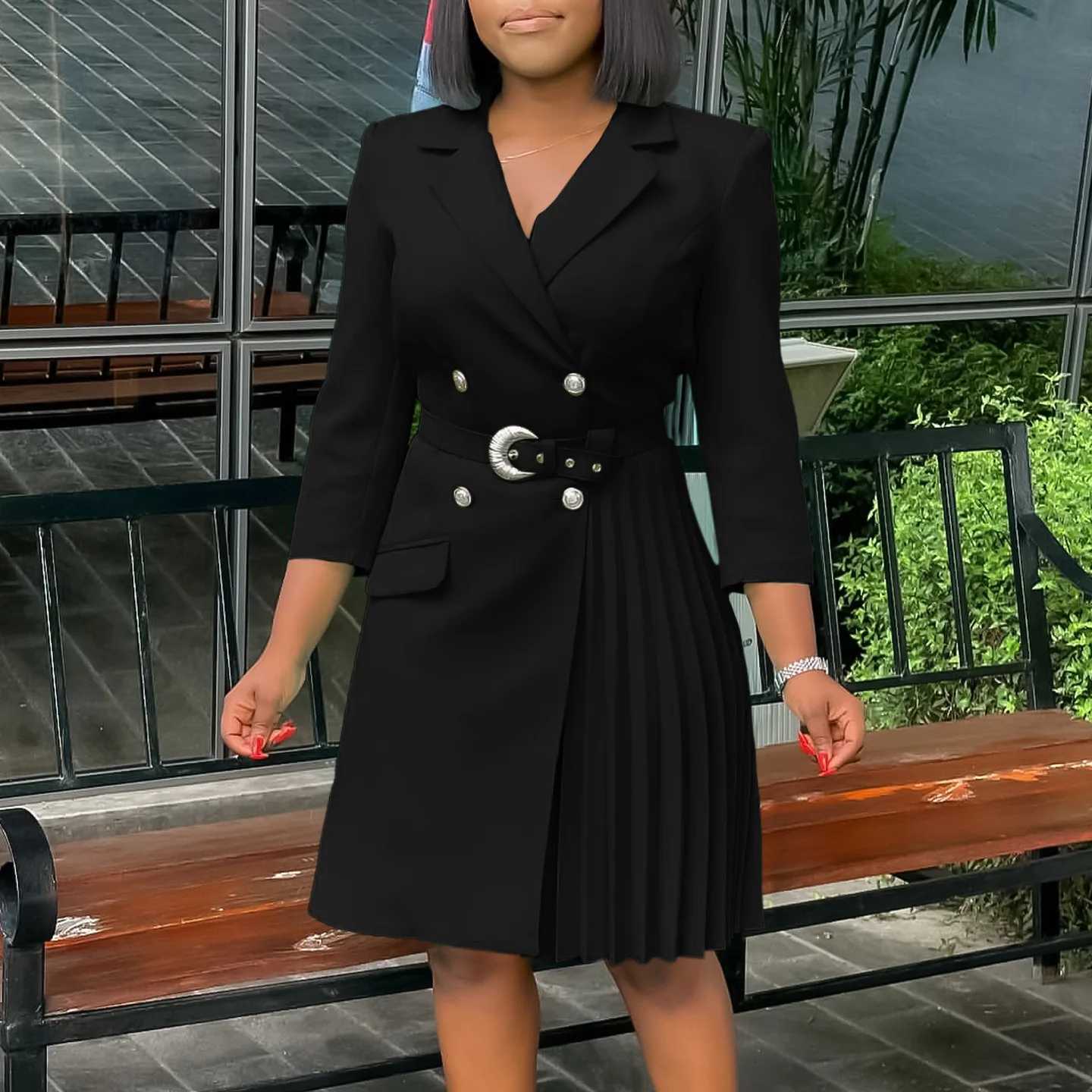 Wholesale Fashion Business Women Blazer Dress Midi Plus Size Dress Elegant  Work Office Lady Dress| Alibaba.com