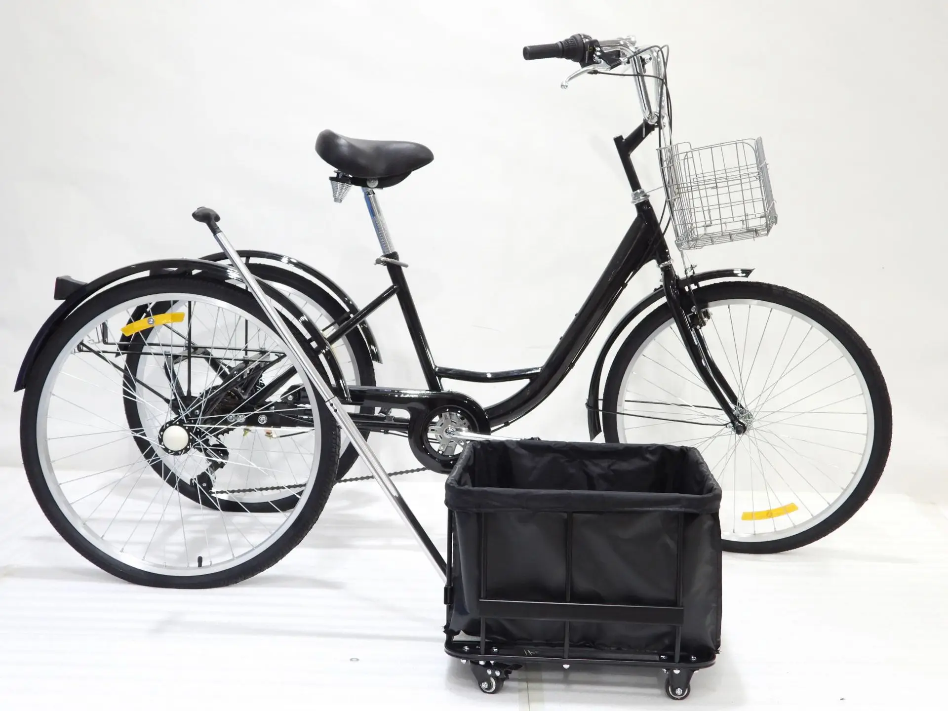 6 speed 3 wheel bicycle Adult 3-Wheel Tricycle Bike  26" Wheels, 6-Speed with Rear Basket  Uncle Wiener's Wholesale fun and safe experience YXJPP 6 Speed 3-Wheel Adult