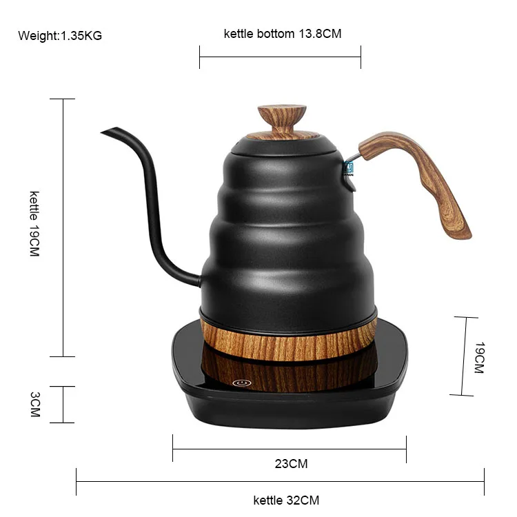 New Design Gooseneck Tea Coffee Kettles Control Water Boiler Electric