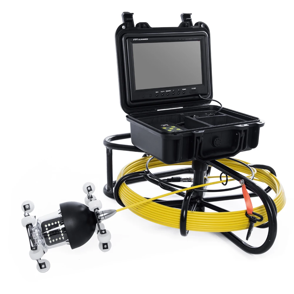 Vânzare Directă de la Fabrică Cameră de Inspecție pentru Țevi Ecran HD 9Inch Monitor pentru Țevi Cameră cu Rotire de 360° Cameră de Inspecție pentru Țevi