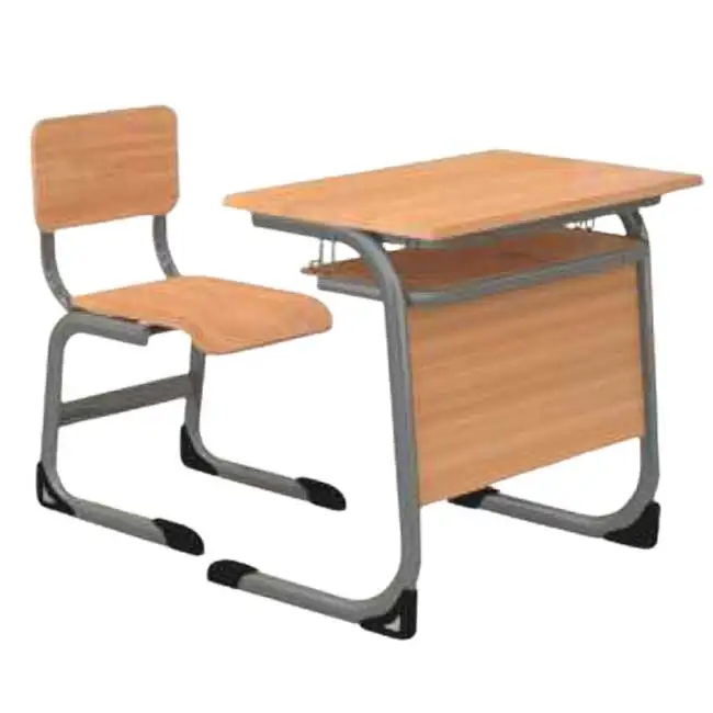 Single Adjustable Desk And Chair Classroom Furniture Student School