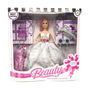 ITTL 11.5 Inch Soft Solid Beauty Wedding Clothes Dolls Vinyl Birthday Gift for Daughter