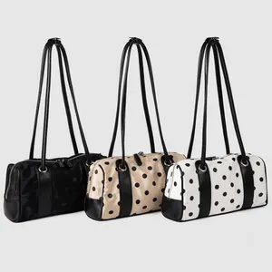 Custom High Quality Women'S Casual Fashion Trendy Vintage Shoulder Bags Woman Nylon Boston Bag