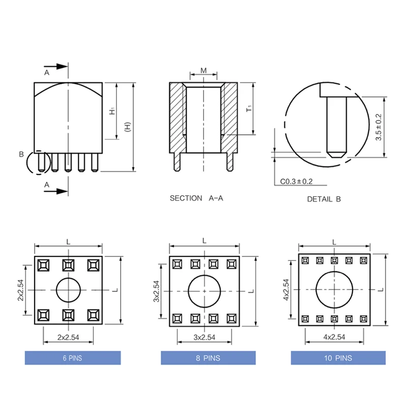 Pcb Connector For Ev Battery Charger/ Pressfit Pcb Standoffs/ Threaded