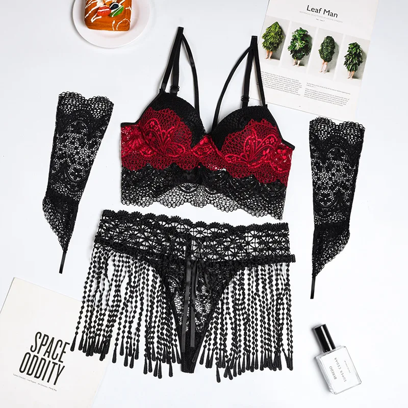 Fringed Bra, Skirt & G-String Set main image 1