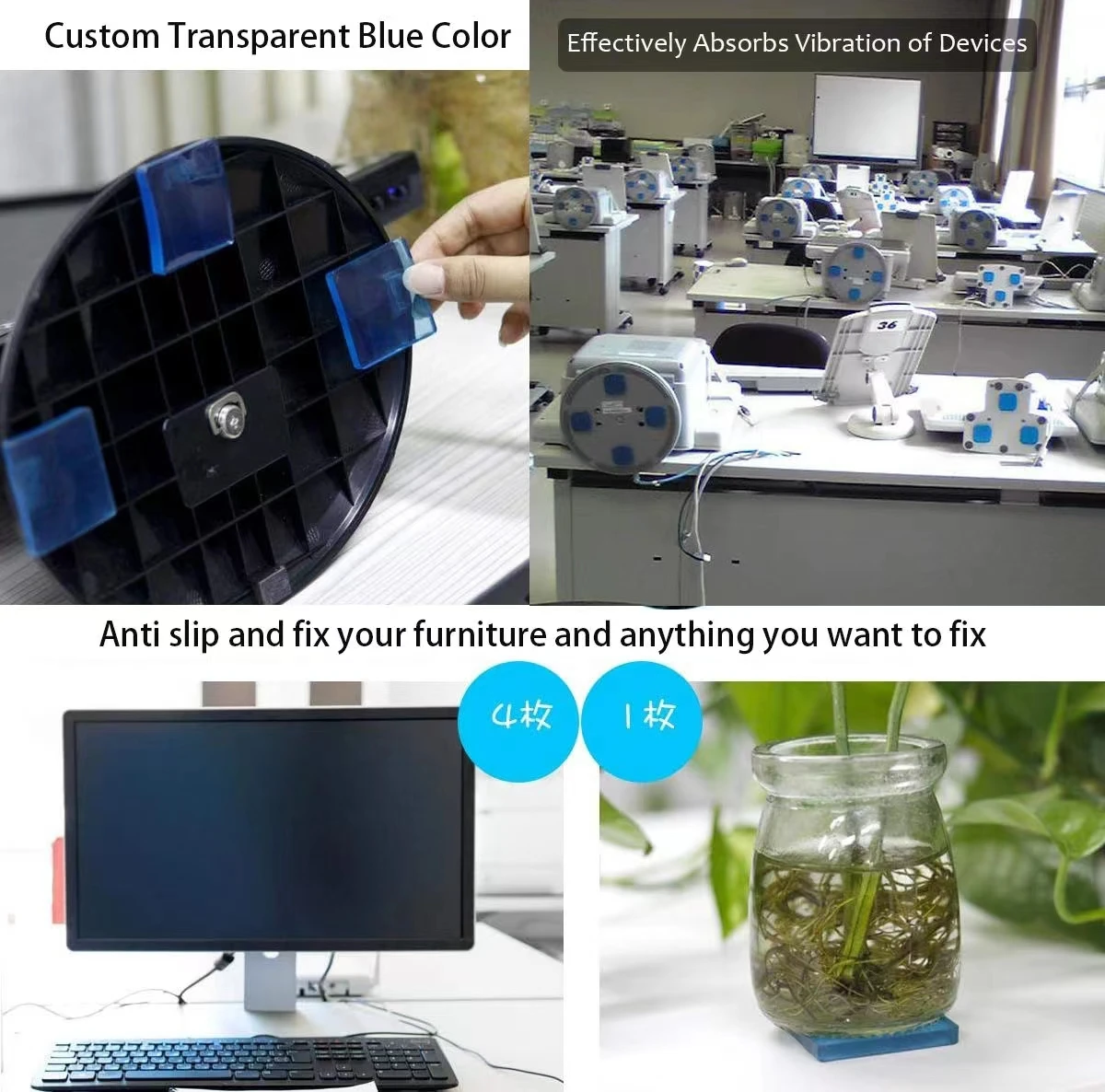 20 Tappetini Gel Ultra Appiccicosi - Antiscivolo Per Auto, Cellulare E Bicchieri | Lavabili E Riutilizzabili - Foto 5