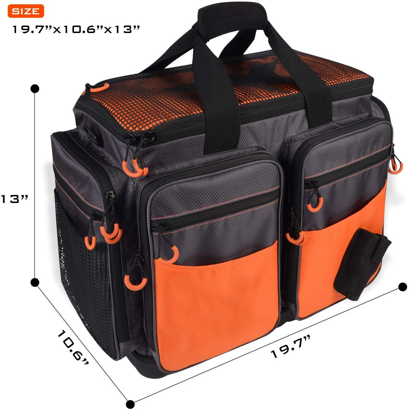 KastKing Fishing Tackle Bags - Hoss (15”x 11”x 10.25”) / Orange