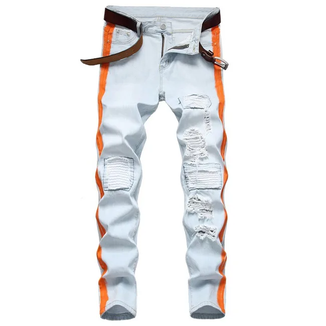 Pantalones Vaqueros Con Agujeros Para Hombre,Ropa De Color Claro,2021 - Buy  Básicamente Me Ropa,Vaqueros En Denim.,Pantalones Vaqueros Para Hombre  Product on Alibaba.com