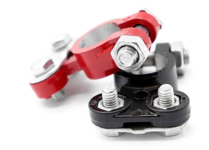 X AUTOHAUX 1 Pair Car Battery Terminal Connectors - Aluminum Alloy Positive & Negative Clamps - View #10
