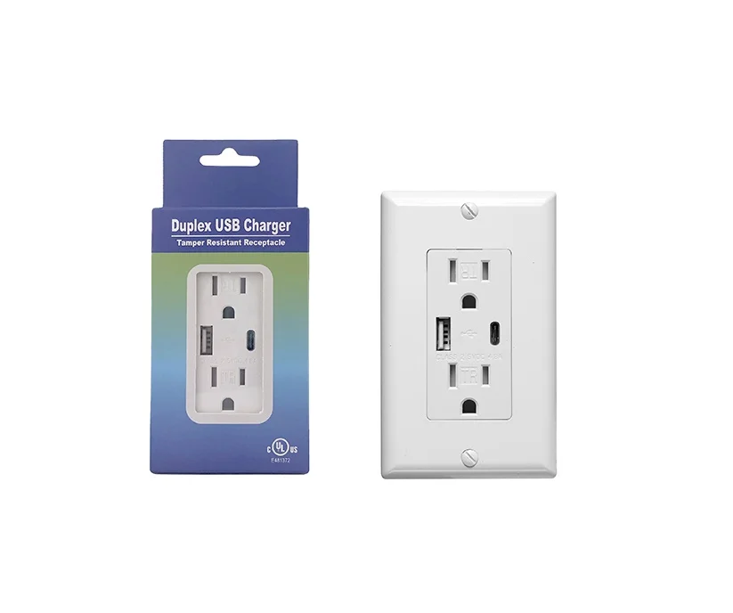 Best Seller Type a and Type C Wall Outlet USB C Wall Socket Electric Sockets and Switches