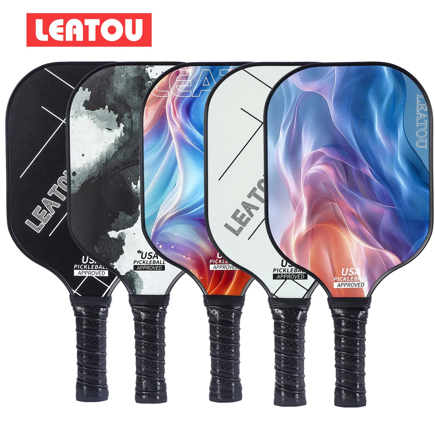 LEATOUピクルボールパドル 軽量カーボンファイバー製・ホニカムコア