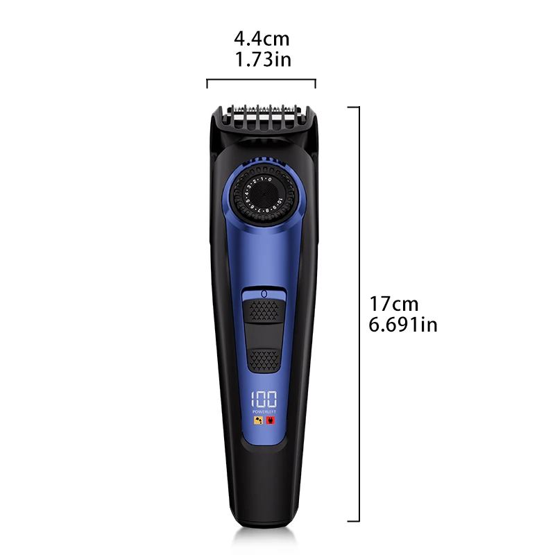 Adjustable Comb Digital Display USB Rechargeable Electric Shaver Beard Trimmer factory