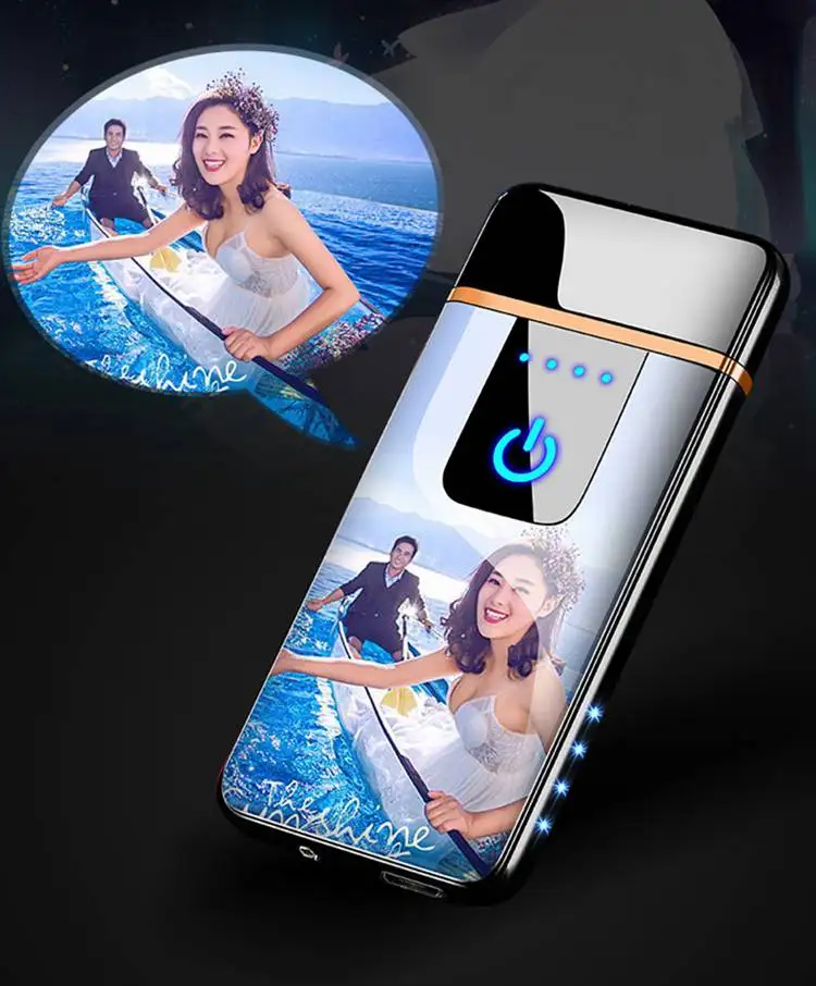 Ladies Type c Rechargeable Li Usb Recharging Slim Electric Coil Lighter Cigarette Cheap Sex