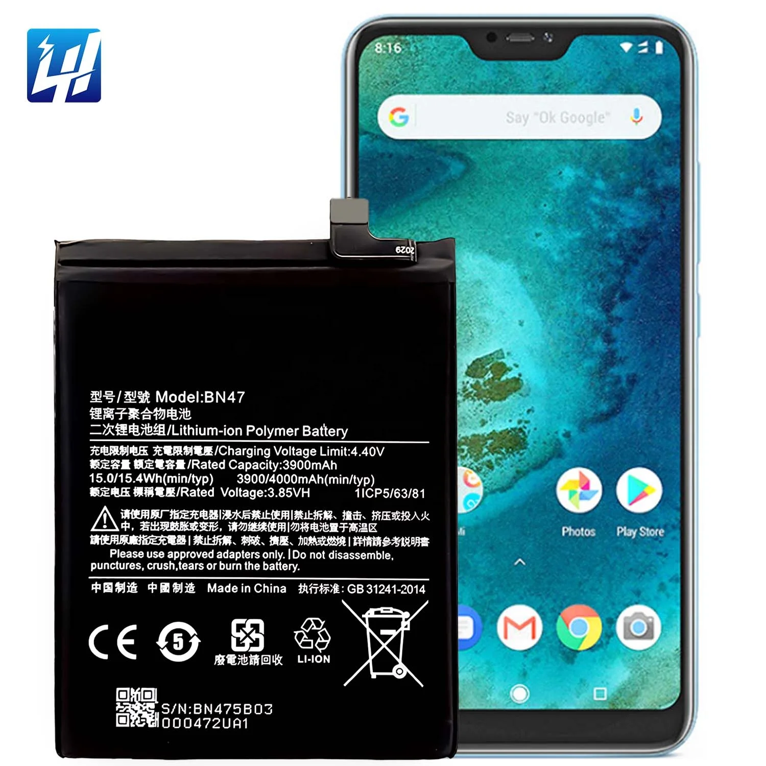 Diskon besar ponsel Lithium-ion baterai polimer BN47 untuk redmi 6pro MI A2  LITE 3900mAh