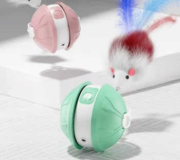 Modern Interactive Motion Toys for Cats and Dogs, Sustainable Plastic Animated Balls for Play and Pet Entertainment