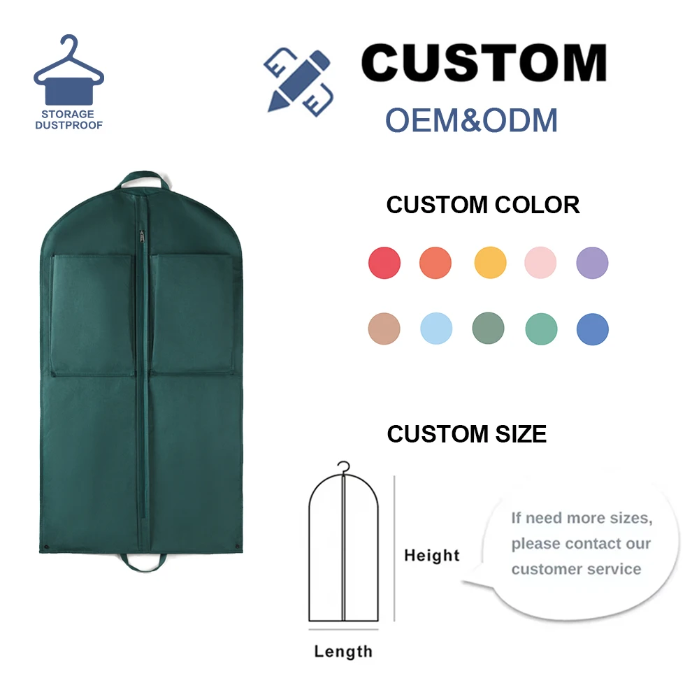Custom Branded Logo Luxury Foldable Compostable Non Woven Zipper Convertible Carry Fashionable Superior Quality Organza Suit