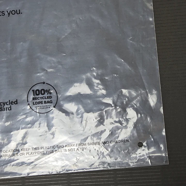 Recycled Poly Transparent Self Adhesive Packaging Anything Clothing GRS Best Selling Biodegradable Plastic Bags