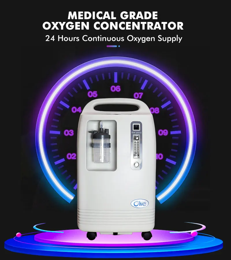 Olive CE Approved Concentrador De Oxigeno Portatil Portable High Flow Oxygen-Concentrator 10l Medical Oxygen Concentrator