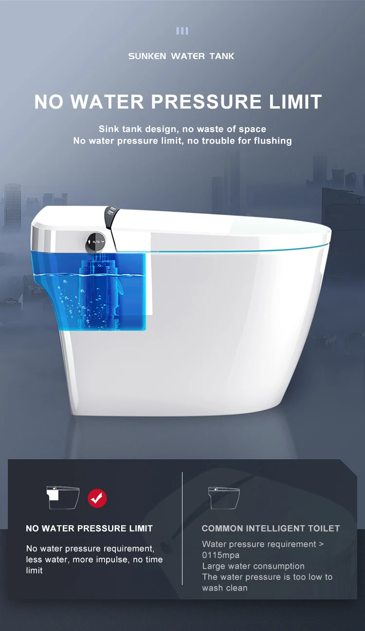 Durable Smart Intelligent Automatic Bathroom Toilet One Piece Ceramic ...