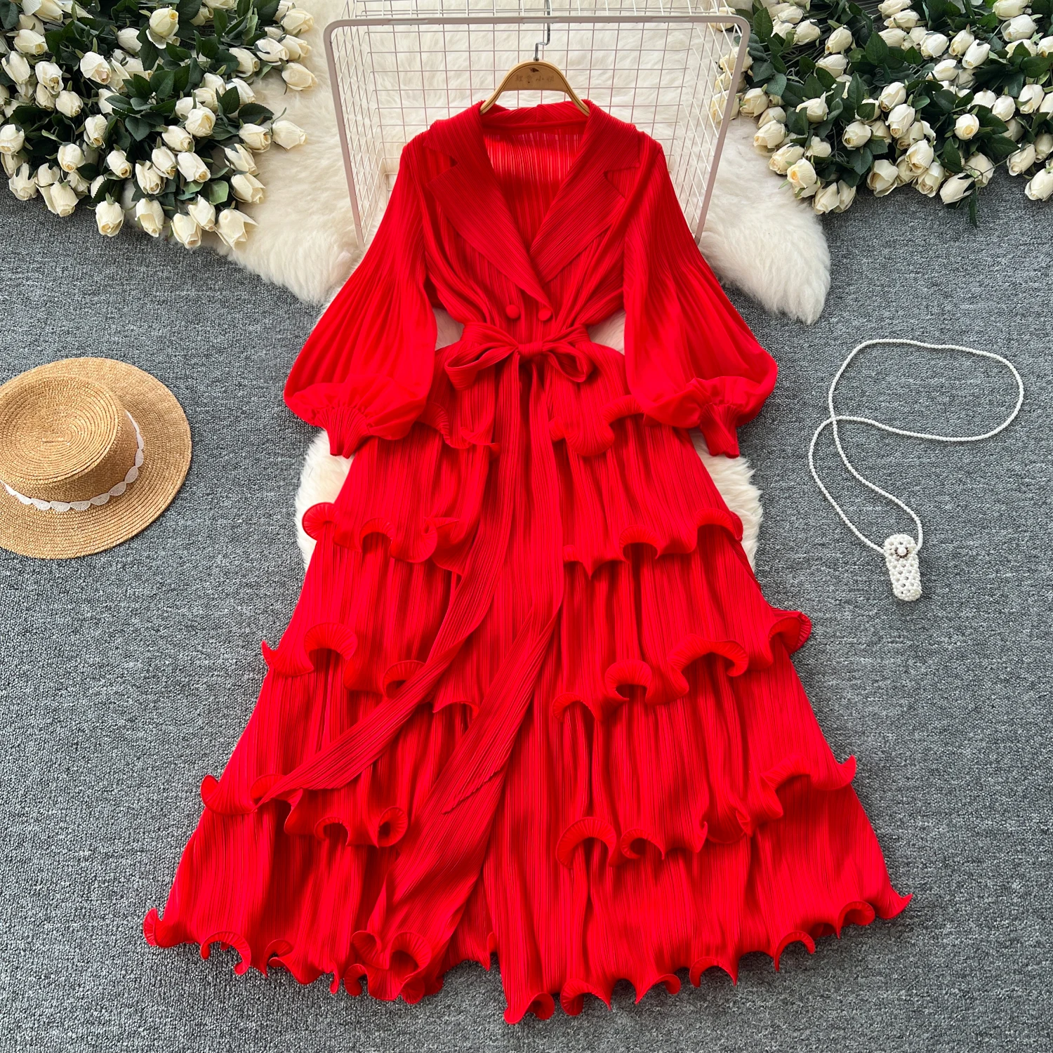 red lace dress aliexpress Illusion Red Lace Evening Dress High Neck Back Covered Button Trumpet Sweep  Train from Dhgate Prom Dresses
