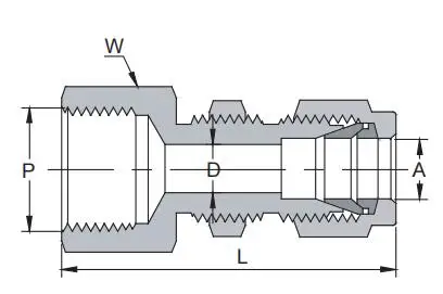 Female Bulkhead Fitting 316 Ss Compression Fitting Swagelok Type Double ...