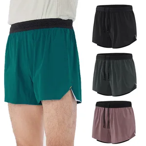 New Men's Running Shorts Professional Marathon Sports Three-point Pants Racing Pants with Lining