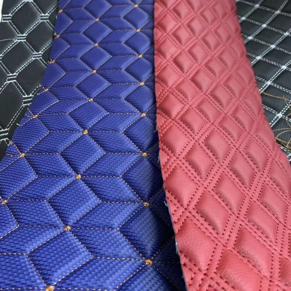 Sponge Stitched PVC Rexine Leather Fabric