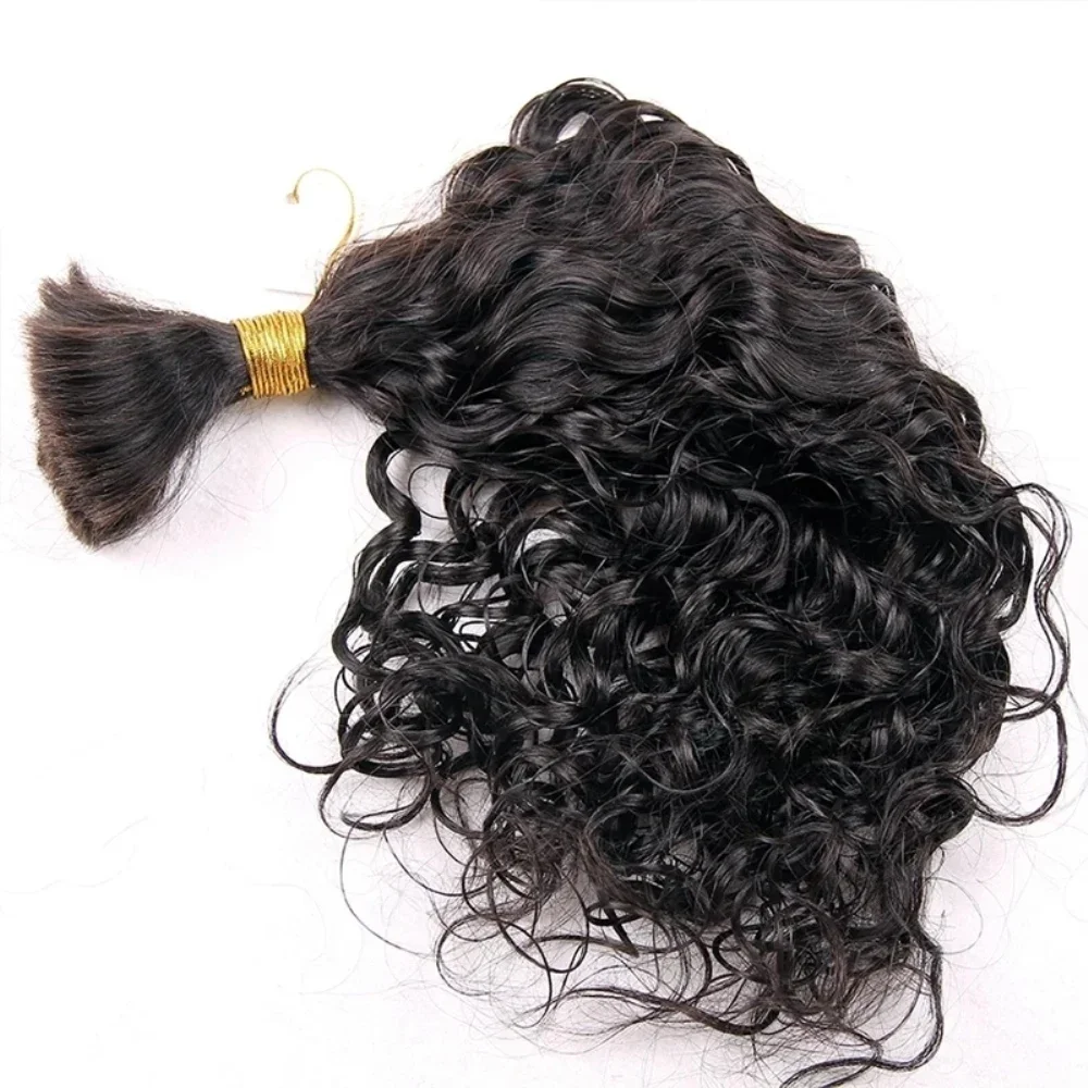 Capelli umani bagnati e ondulati sfusi per intrecciare pacchi di capelli indiani_voghion.com