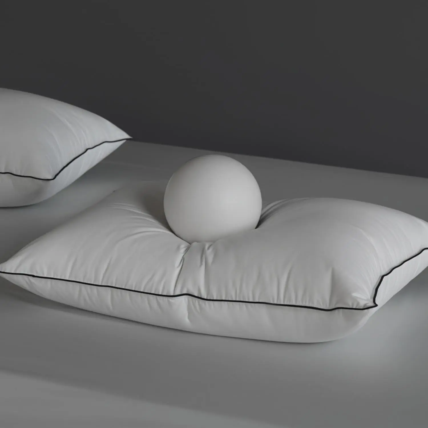 Luxury Super Soft Fluffy OEKO OCS RDS Queen and King Size 100% Cotton Fabric 90% Natural White Goose Down Bed Neck Pillow
