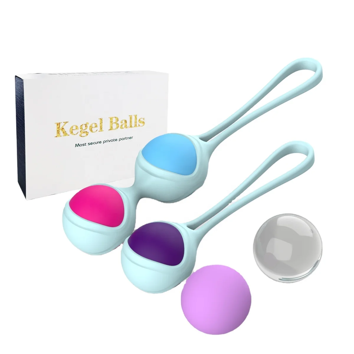 Ben Wa Kegel Balls Weighted Exercise Kit for Beginner Bladder Control Pelvic Floor Exercises kegel ball set for Women