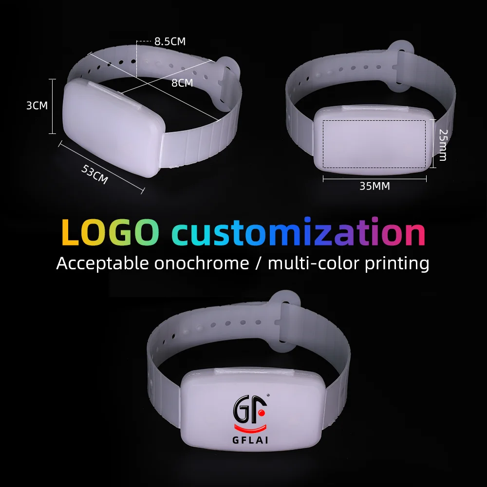 Custom LED Wristbands with Logo – DMX Controlled PVC Bracelets for