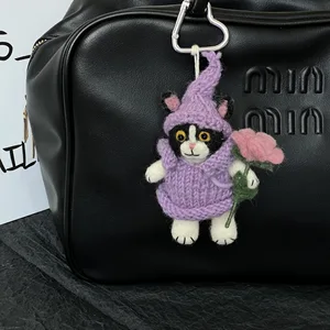 New Exquisite Miu Leaf Doll Keychain Accessory, Miu Collection Bag Pendant, Finished Wool Felt Pendant Decoration Item