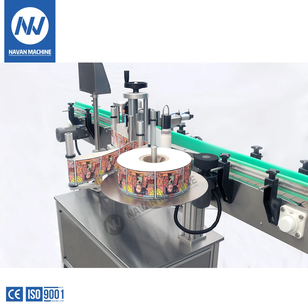 Beverage Filling Business Automatic Round Square Plastic Glass Bottle Sticker Labeling Machine for Water Juice Beer Bottle details