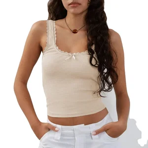 Europe and the United States Ladies BM Halter Vest Y2K  New Lace Pure Desire Wind Top Base Sweater