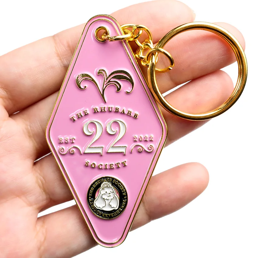 Promotional Customized 2d 3d Custom Bulk Vintage Retro Key Chain Keychain Custom Enamel Motel Keyring