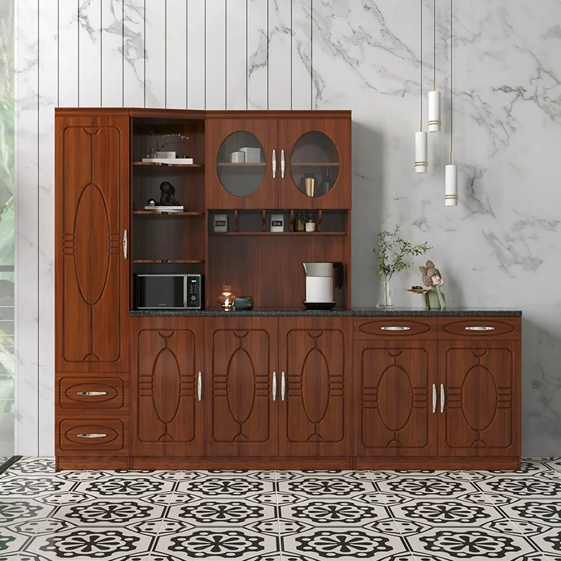 2022 New Customization Mdf Particle Board Kitchen Cabinet PVC Modern Kitchen Cabinet with Precut Granite Countertops