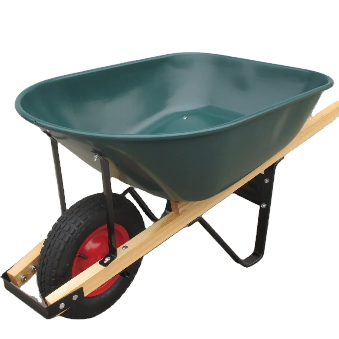 200kg Heavy Duty 6CBF Capacity  square Handle WB6601 Construction Wheelbarrow 100L Wheel Barrow