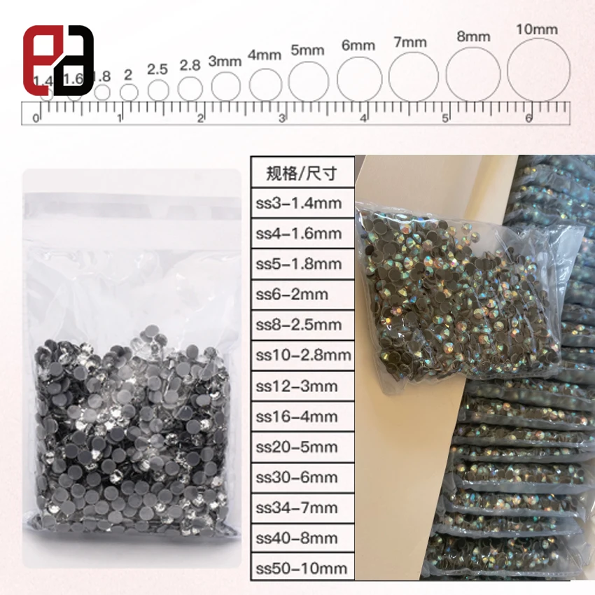 www. - ss6-ss30 (2-7mm) Rhinestone Flatback Crystals for Hotfix  or Iron-on*