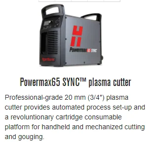 Powermax Sync  65 85 105 New Design Plasma Power Source for CNC Plasma Cutter