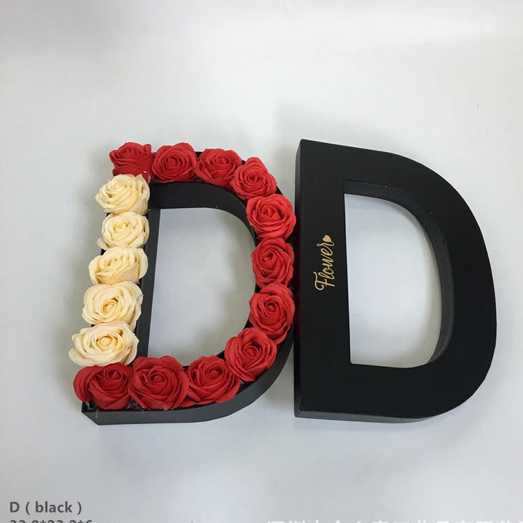 custom logo flower paper mache letter
